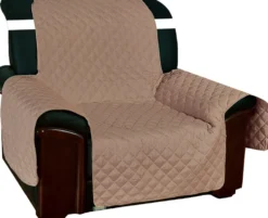 Copripoltrona trapuntato antimacchia marrone