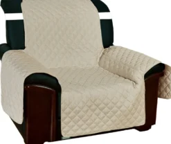 Copripoltrona trapuntato antimacchia beige