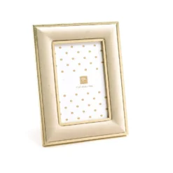 Cornice portafoto polistirene e velluto beige 16 x 21 cm
