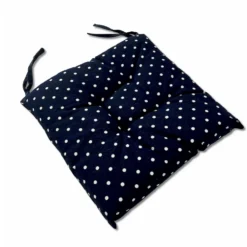 Cuscino per sedia Pois blu