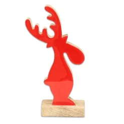 Decorazione Renna in Legno Laccato