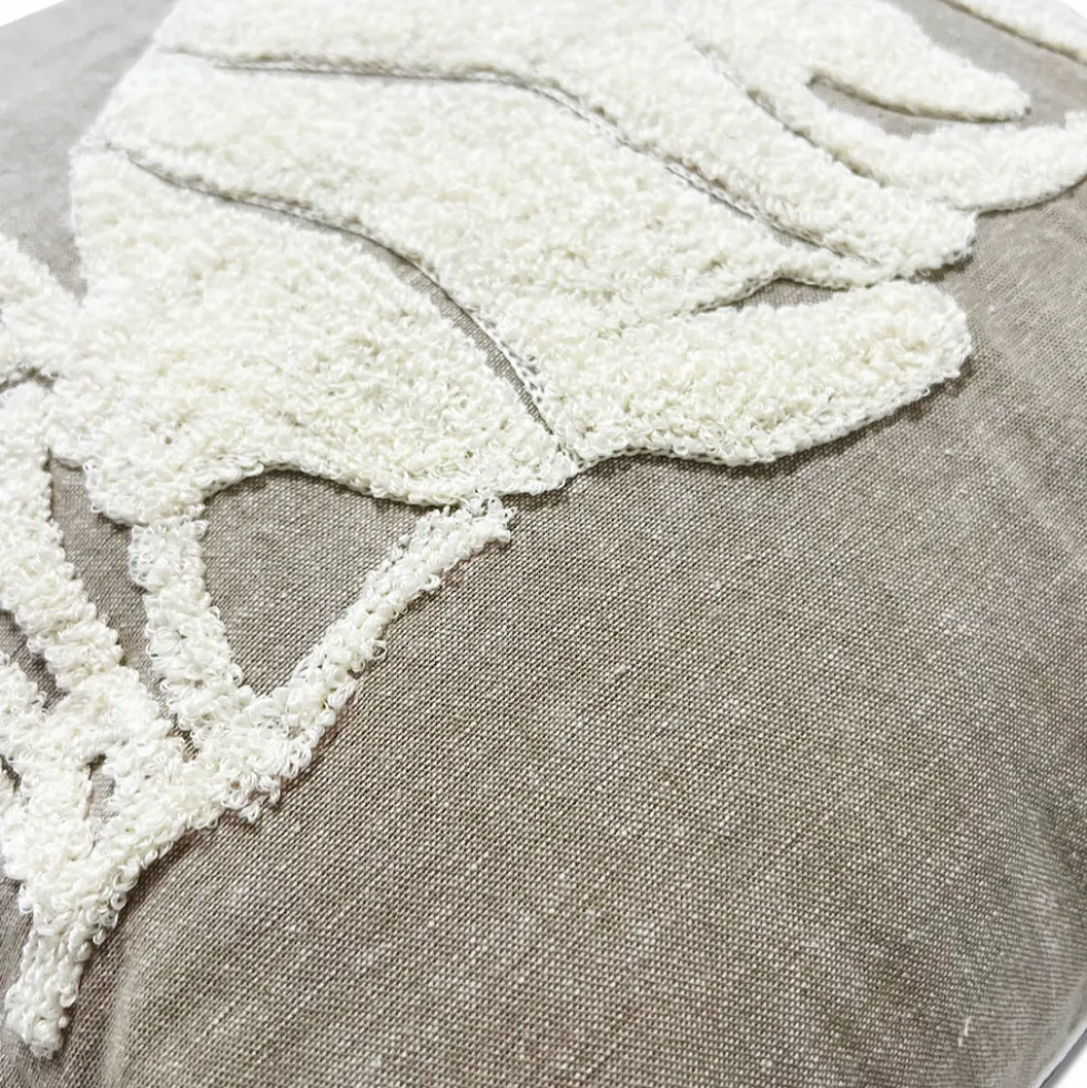 Federa cuscino fish Pesce panna in rilievo 45x45