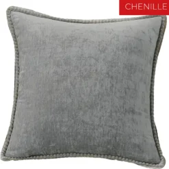 Federa cuscino Grice Ciniglia Grigio 45 x 45