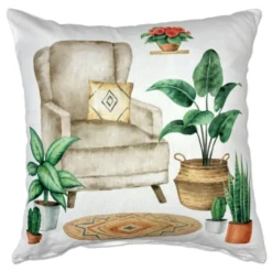 Federa cuscino Heli poltrona tortora 45 x 45