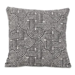 Federa Cuscino Jacquard Lumin Nero 45x45