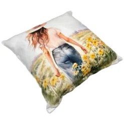 Federa cuscino Jenny e fiori gialli45 x 45