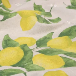 Federa cuscino Limoni e Fiori fondo Beige 40 x 40