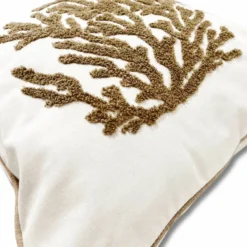 Federa cuscino marea 45 x 45 Corallo tortora in rilievo