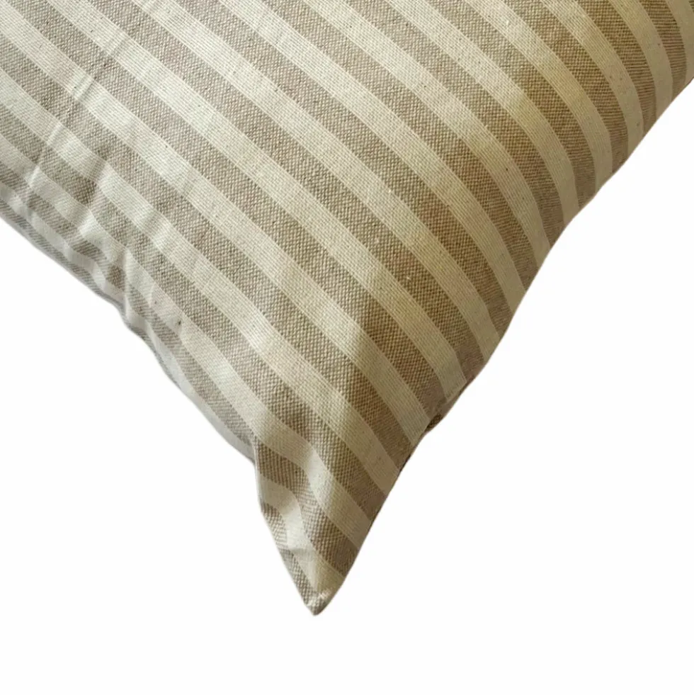 Federa cuscino rettangolare Riga bastoncino tortora 40 x 60