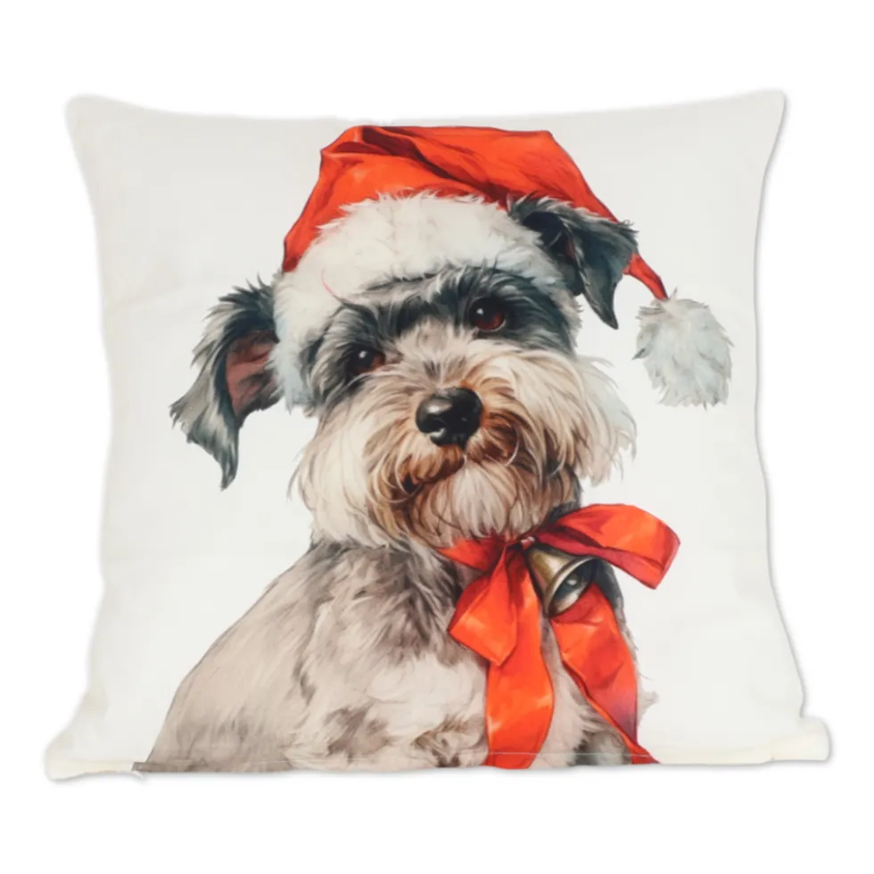 Federa cuscino Stampa digitale Rowan Schnauzer nano 45 x 45