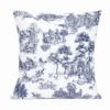 Federa cuscino Toile de Jouy Blu 40 x 40
