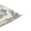 Federa cuscino Toile de Jouy Blu fondo Panna 50 x 50
