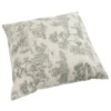 Federa cuscino Toile de Jouy Salvia fondo Panna 50 x 50