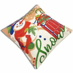 Federa cuscino 45 x 45 greet pupazzo di neve multicolor