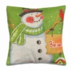 Federa cuscino 45 x 45 greet pupazzo di neve Verde