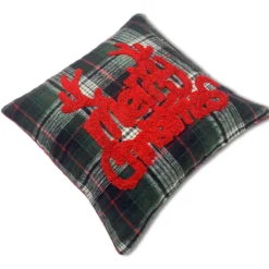 Federa cuscino 45 x 45 in rilievo noah Merry christmas tartan