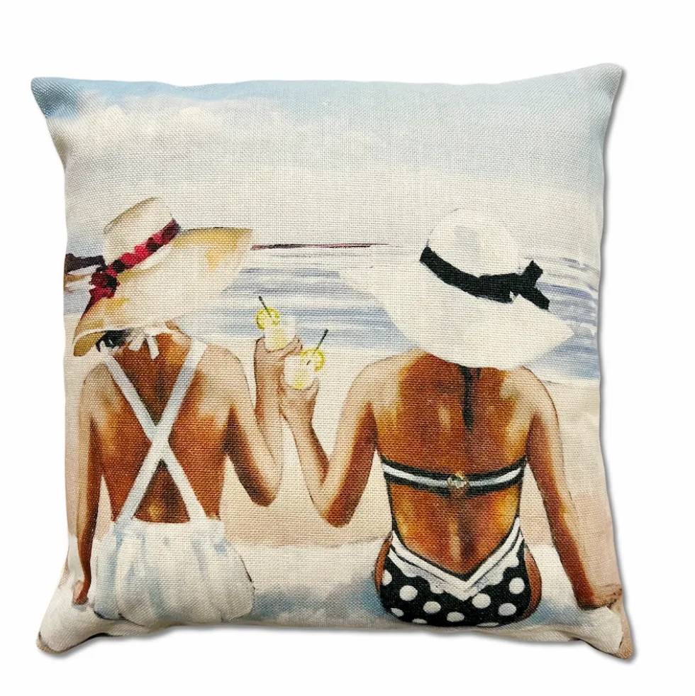 Federa cuscino 45 x 45 Stampa digitale relax brindisi in spiaggia