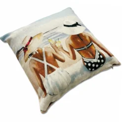 Federa cuscino 45 x 45 Stampa digitale relax brindisi in spiaggia