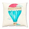 Federa cuscino 45 x 45 Stampa digitale air mongolfiera azzurra e fuxia