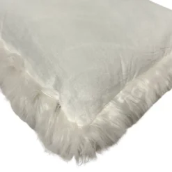 Federa cuscino 50 x 50 Stoccolma pelliccia bianca