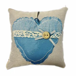 Federa in gobelin Cuore Azzurro 45 x 45