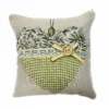 Federa in gobelin Cuore Tartan Verde 45 x 45