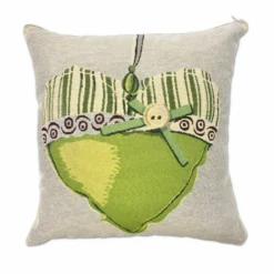 Federa in gobelin Cuore Verde 45 x 45