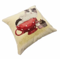 Federa in gobelin Gatto Cupcake 45 x 45