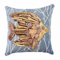 Federa in gobelin Pesce di Legno 45 x 45