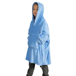 Felpone oversize Brighton Bimbo flannel azzurro