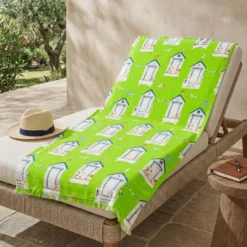Fouta spugna e tessuto Costa Azzurra Verde 90 x 180