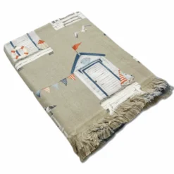 Fouta spugna e tessuto Costa Azzurra Tortora 90 x 180