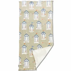 Fouta spugna e tessuto Costa Azzurra Tortora 90 x 180