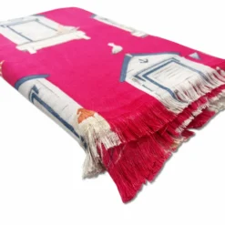 Fouta spugna e tessuto Costa azzurra Fuxia 90 x 180