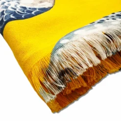 Fouta spugna e tessuto Oceano Pesciolino Giallo Sole 90 x 180
