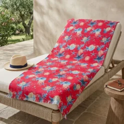Fouta spugna e tessuto Tropea Corallo Fuxia 90 x 180