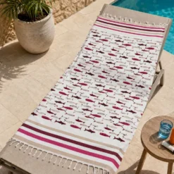 Fouta Telo Mare Caprera Pesciolini Rossi 90 x 190