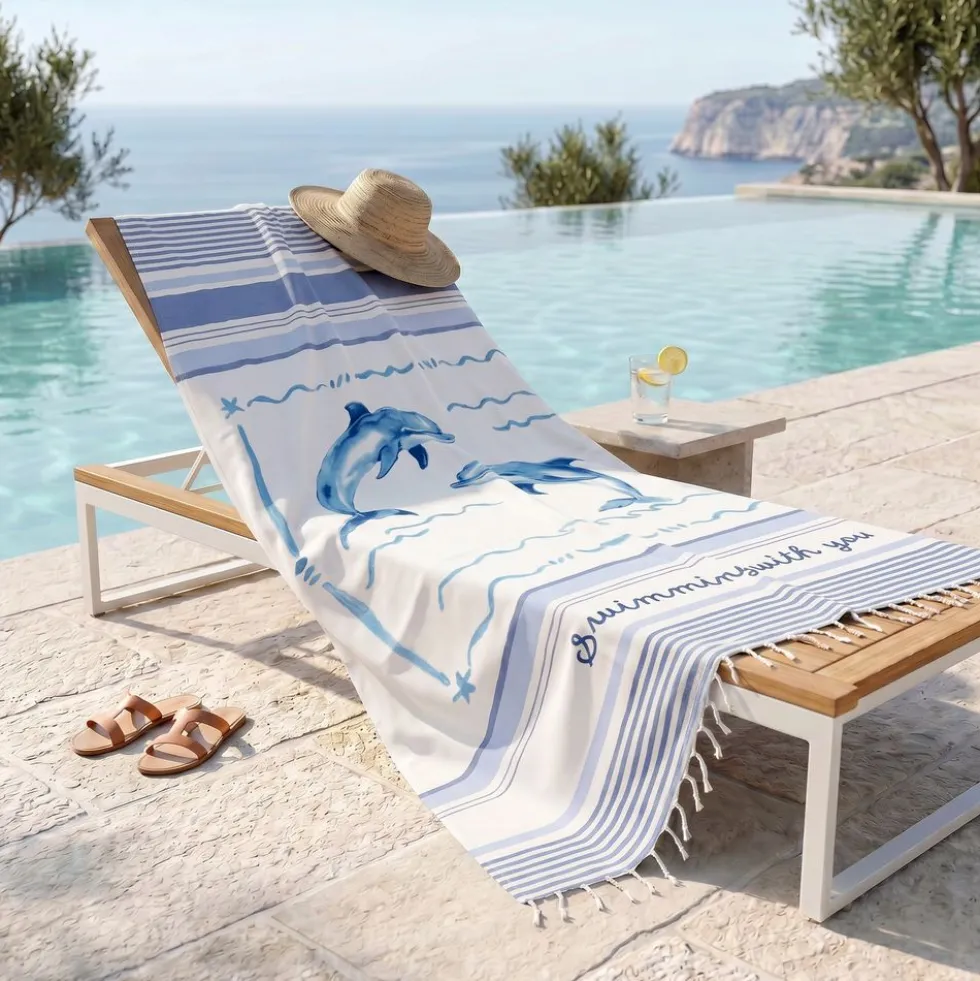 Fouta Telo Mare Delfini 100x200