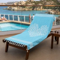 Fouta telo mare doppiato jacquard Lov coralli Tiffany 90 x 170