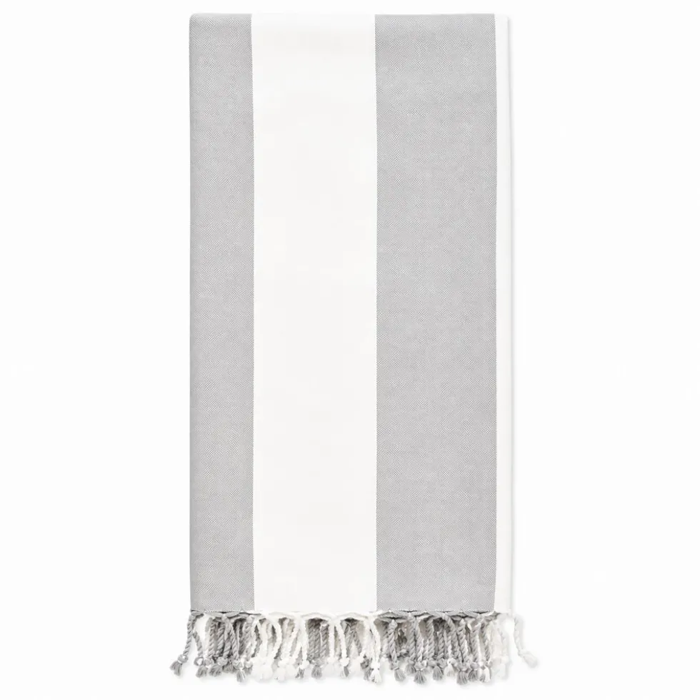 Fouta telo mare Jolie Antigua Grigio chiaro 100 x 200