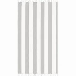 Fouta telo mare Jolie Antigua Grigio chiaro 100 x 200
