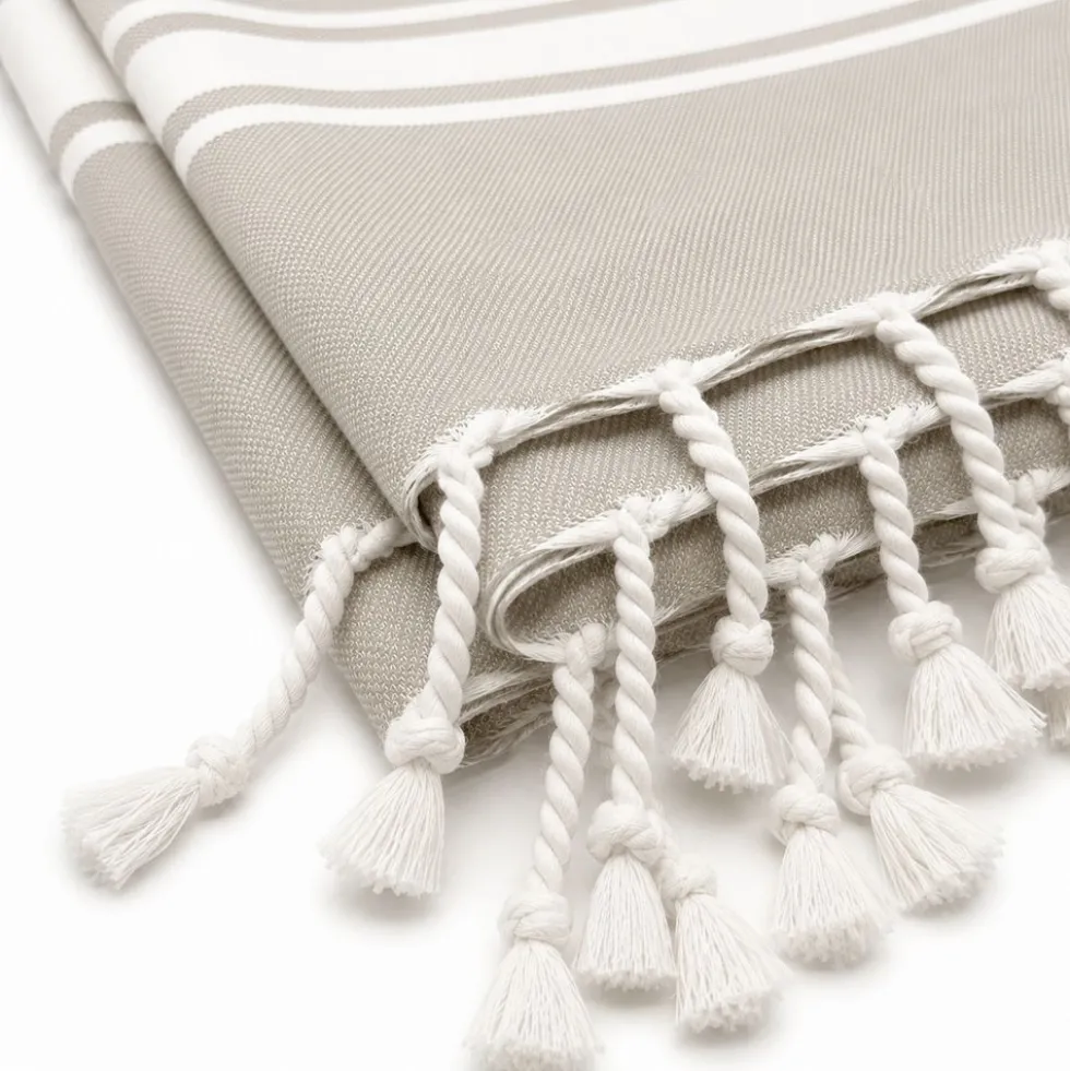Fouta telo mare Jolie Classic Tortora 100 x 200