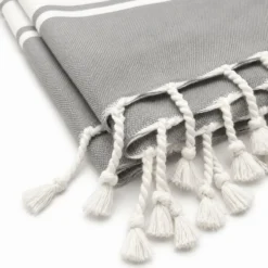 Fouta telo mare Jolie Classic Grigio chiaro 100 x 200