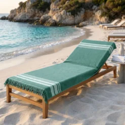 Fouta Telo Mare Paraggi Frange Verde 100x200