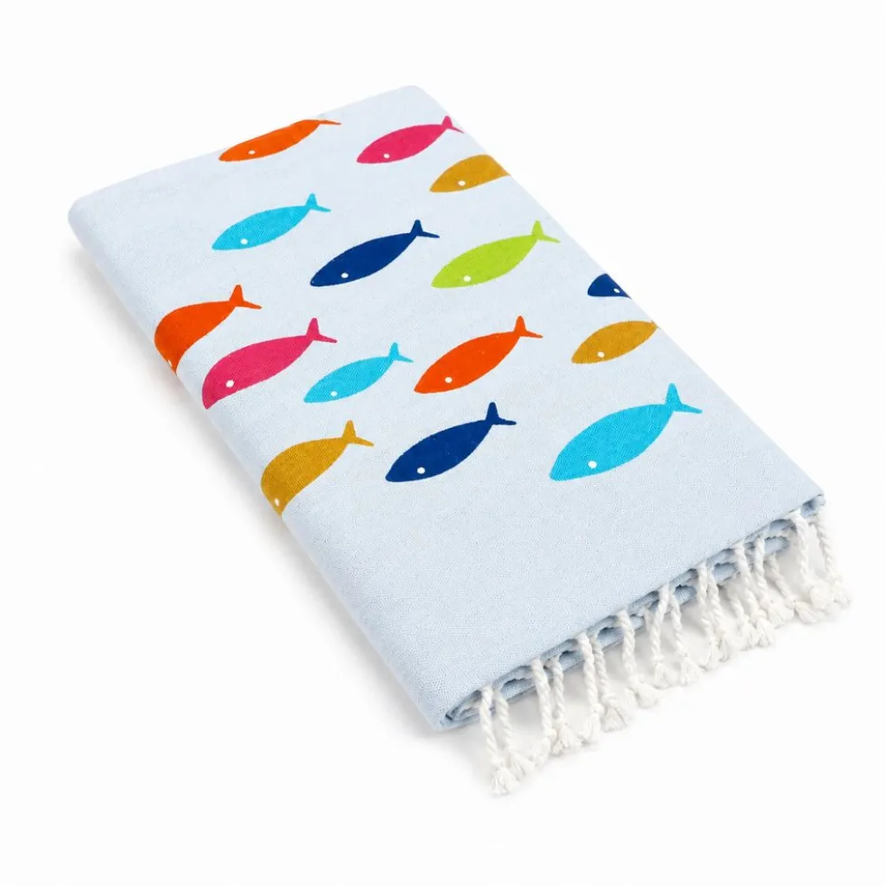 Fouta Telo Mare Pesci Colorati 100x200