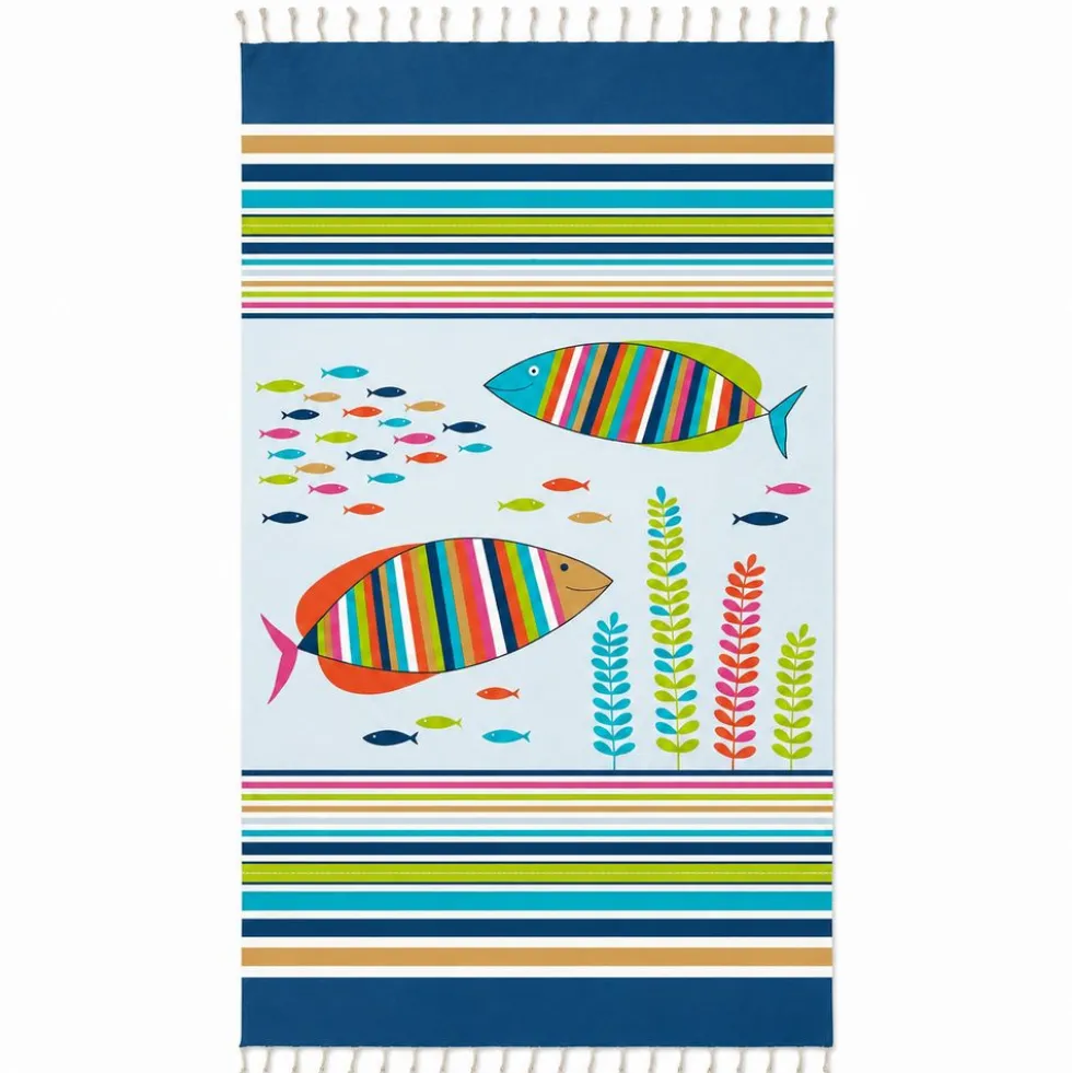 Fouta Telo Mare Pesci Colorati 100x200