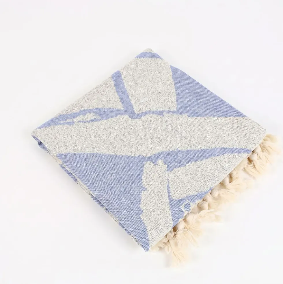 Fouta telo mare retro spugna Bluy Blu 90x170