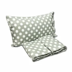 Lenzuola Flanella Moon pois verde singolo
