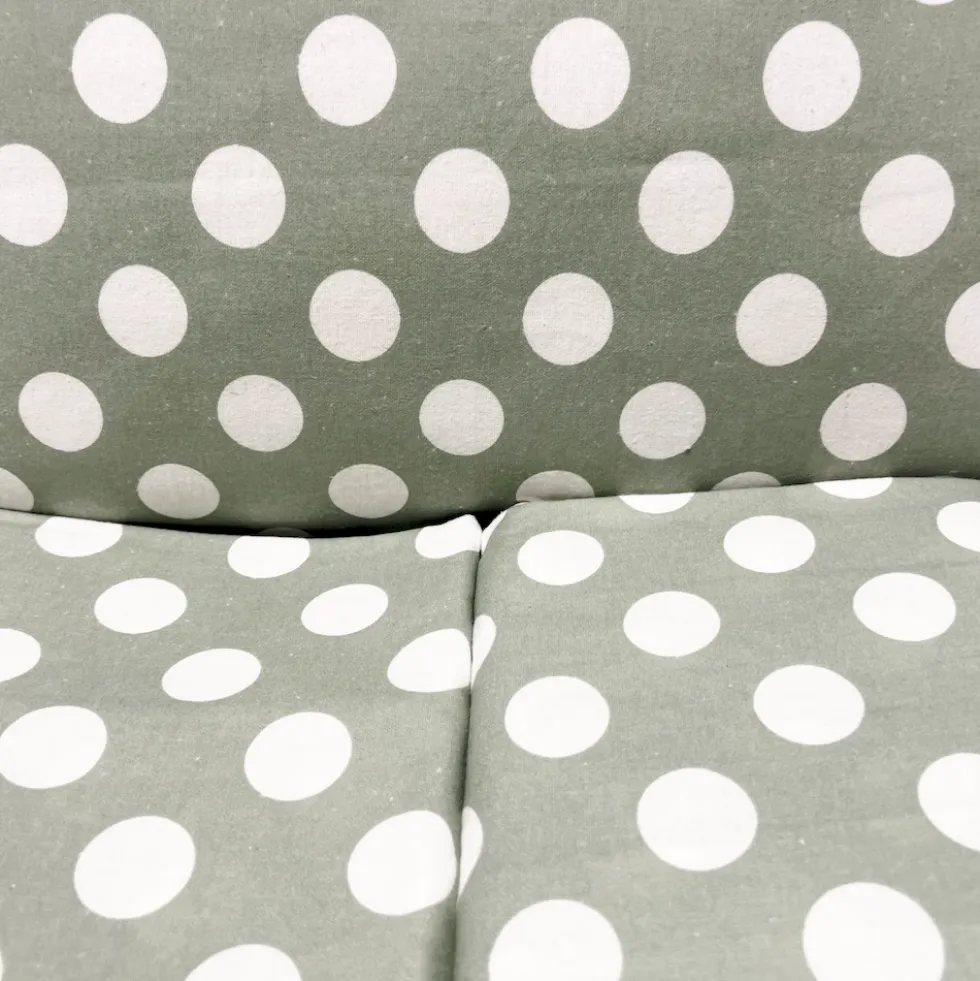 Lenzuola Flanella Moon pois verde singolo