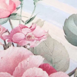 Lenzuolo copriletto con balza stampa digitale Bouquet Matrimoniale